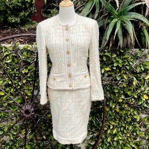 Hanae Mori 80s vintage wool skirt suit